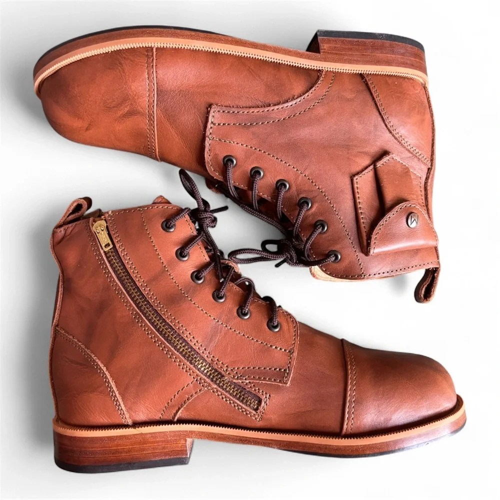 Mikoleon | Heirloom Luxe Classic Artisan Made Leather Big Kids Boots